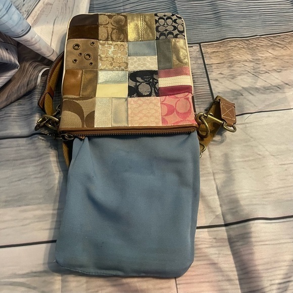 Coach Ltd Patchwork Canvas Leather Suede Crossbody Bag in GooD Condition - Picture 10 of 12
